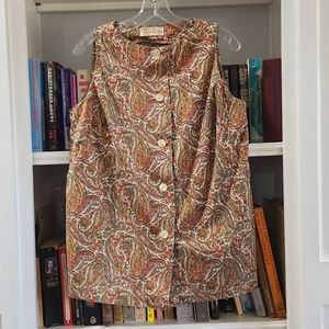 Vintage women's blouse from Jantzen, paisley pattern, M